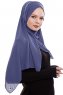Yara - Royal Blue Praktisk One Piece Crepe Hijab