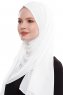 Yara - Hvit Praktisk One Piece Crepe Hijab