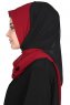 Ylva - Bordeaux & Svart Praktisk Chiffon Hijab