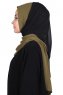 Ylva - Khaki & Svart Praktisk Chiffon Hijab