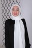 Zahra - Hvit Crepe Hijab - Mirach