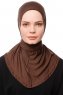 Zeliha - Brun Praktisk Viskos Hijab
