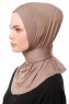 Zeliha - Mørk Taupe Praktisk Viskos Hijab