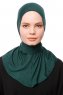 Zeliha - Mørk Grønn Praktisk Viskos Hijab