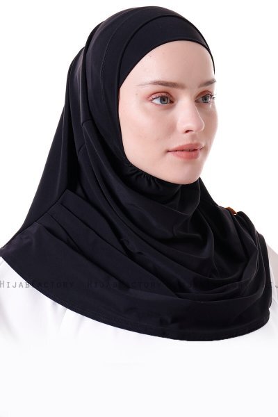 Esma - Svart Amira Hijab - Firdevs