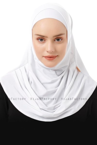 Esma - Hvit Amira Hijab - Firdevs