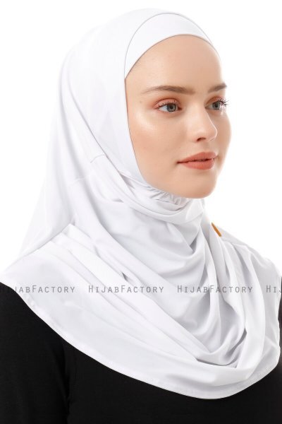 Esma - Hvit Amira Hijab - Firdevs