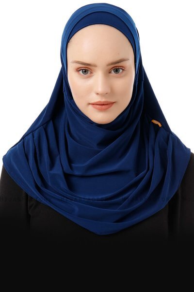 Esma - Lys Marineblå Amira Hijab - Firdevs