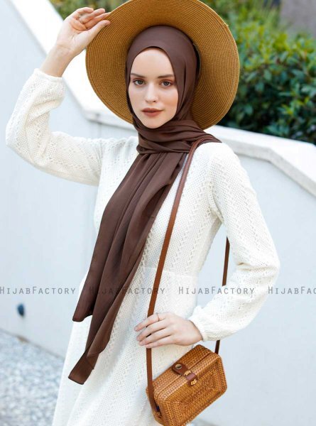 Emira - Mørkebrun Hijab - Sal Evi