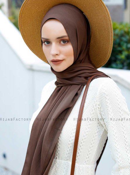 Emira - Mørkebrun Hijab - Sal Evi