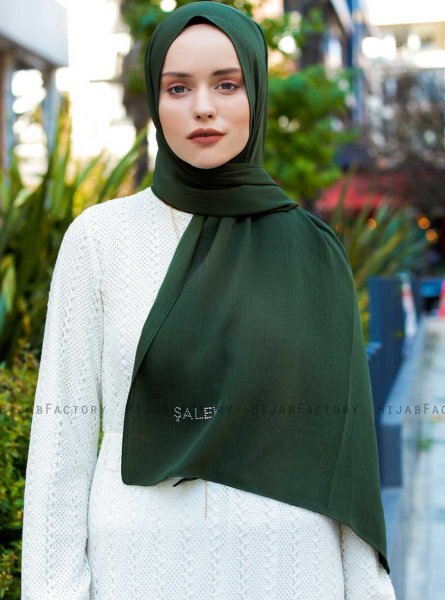 Emira - Mørk Grønn Hijab - Sal Evi