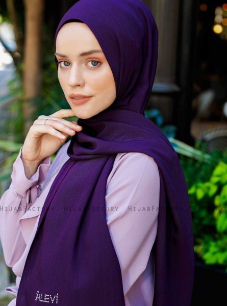 Emira - Mørk Lilla Hijab - Sal Evi