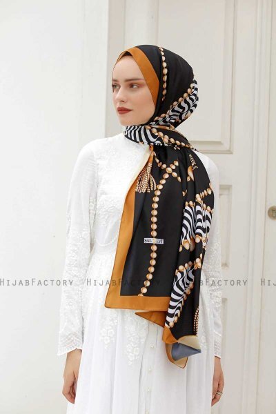 Diamond Mønstret Twill Hijab - Sal Evi
