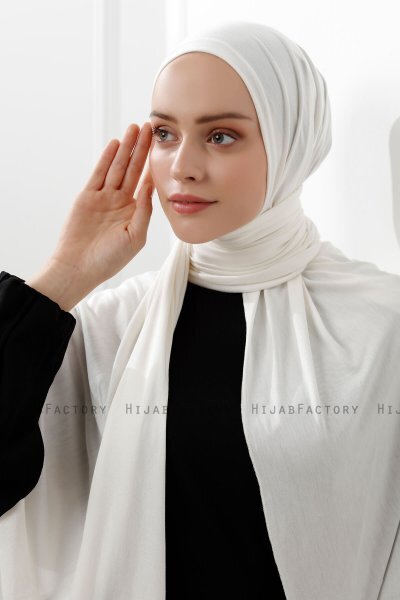 Sibel - Offwhite Jersey Hijab