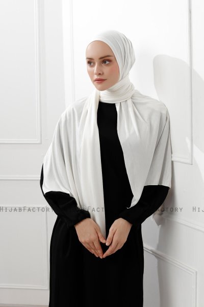 Sibel - Offwhite Jersey Hijab