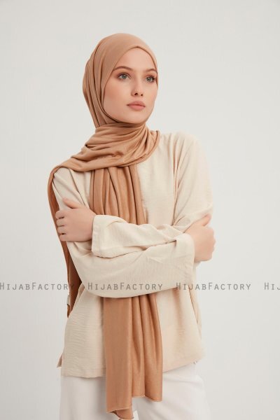 Sibel - Lysebrun Jersey Hijab