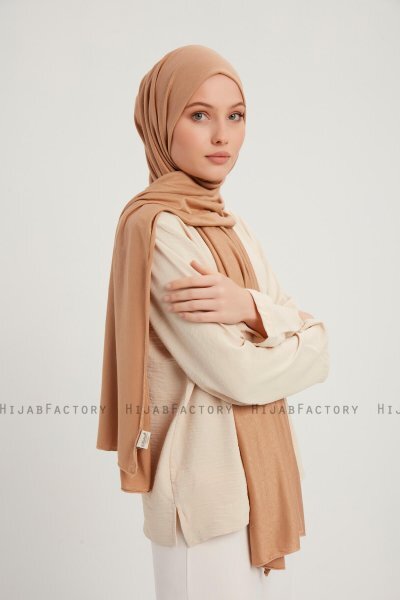 Sibel - Lysebrun Jersey Hijab