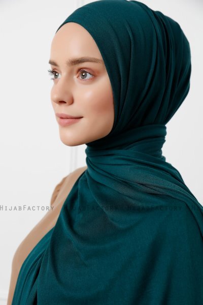 Sibel - Mørk Grønn Jersey Hijab
