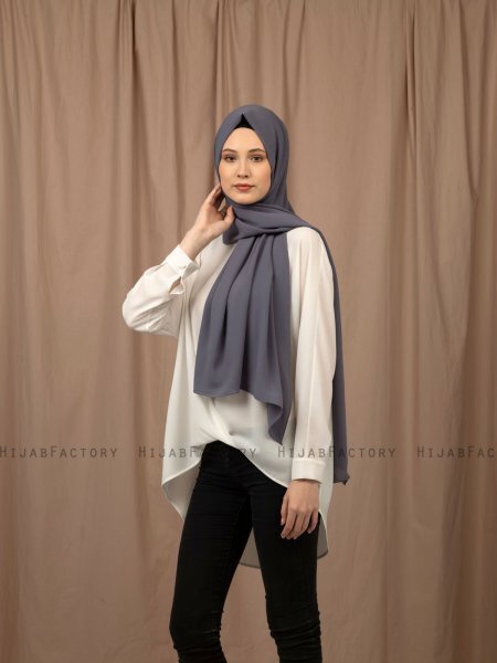 Yildiz - Antrasitt Crepe Chiffon Hijab