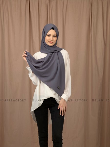 Yildiz - Antrasitt Crepe Chiffon Hijab