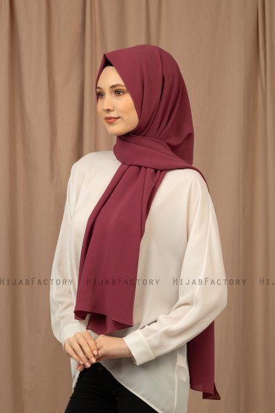 Yildiz - Plomme Crepe Chiffon Hijab