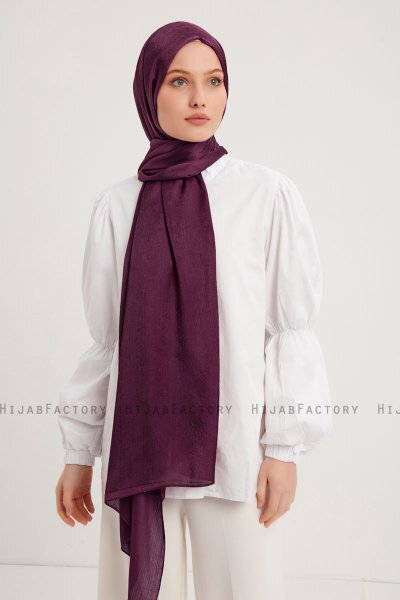 Berrak - Mørk Lilla Janjanli Hijab