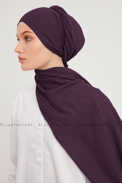Afet - Mørk Lilla Comfort Hijab