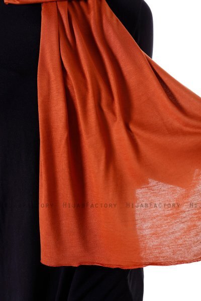 Seda - Mursteinsrød Jersey Hijab - Ecardin
