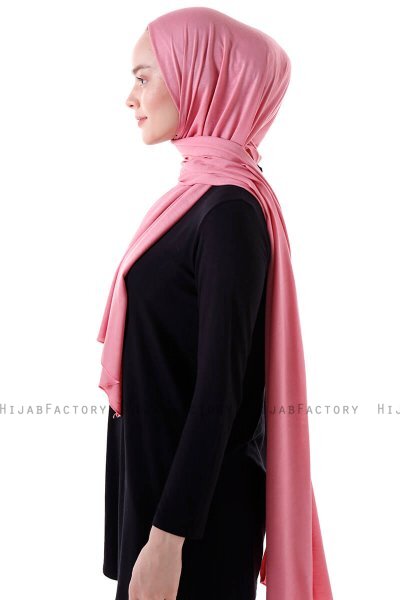 Seda - Mørk Rosa Jersey Hijab - Ecardin