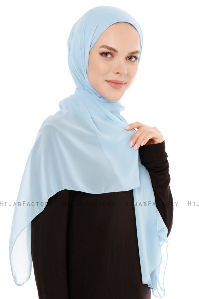 Derya - Lyseblå Praktisk Chiffon Hijab
