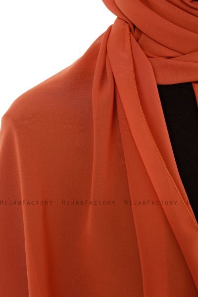 Derya - Mursteinsrød Praktisk Chiffon Hijab