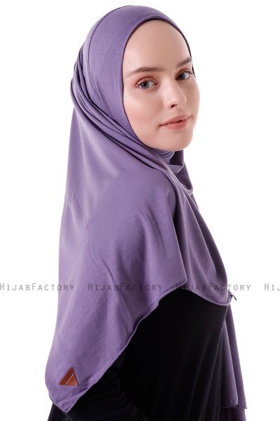 Hanfendy - Mørk Lilla Praktisk One Piece Hijab