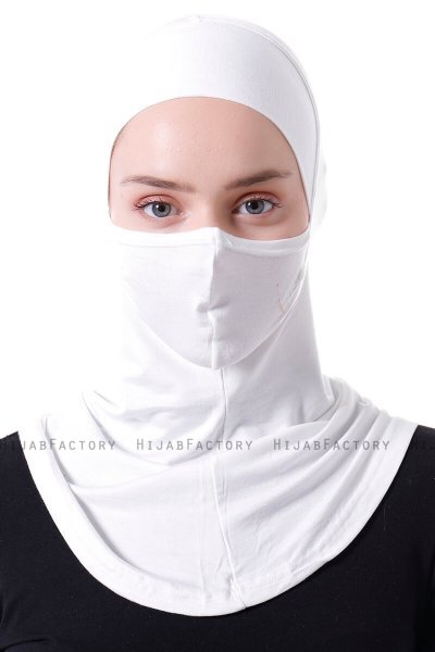 Damla - Creme Ninja Hijab Maske Undersjal