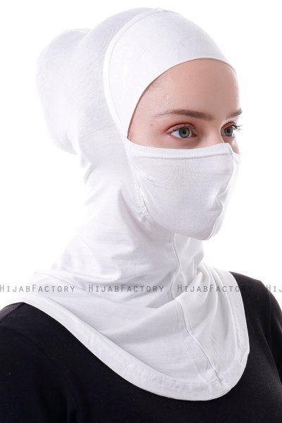 Damla - Creme Ninja Hijab Maske Undersjal