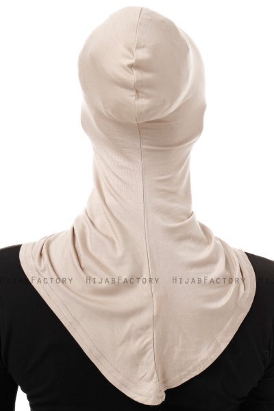 Damla - Lys Taupe Ninja Hijab Maske Undersjal