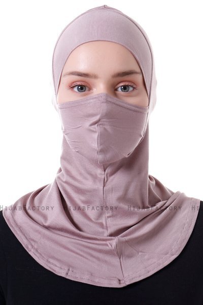 Damla - Steingrå Ninja Hijab Maske Undersjal