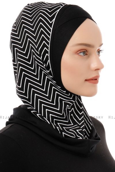 Silva Cross - Svart & Hvit One-Piece Al Amira Hijab