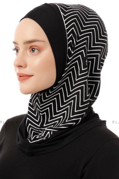Silva Plain - Svart & Hvit One-Piece Al Amira Hijab