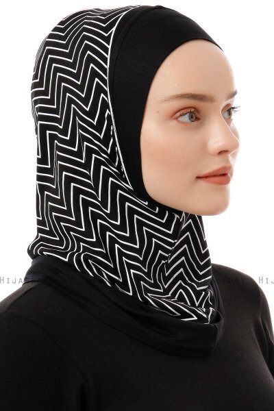 Silva Plain - Svart & Hvit One-Piece Al Amira Hijab