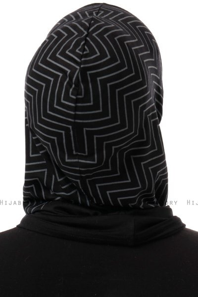 Silva Plain - Svart & Lysegrå One-Piece Al Amira Hijab