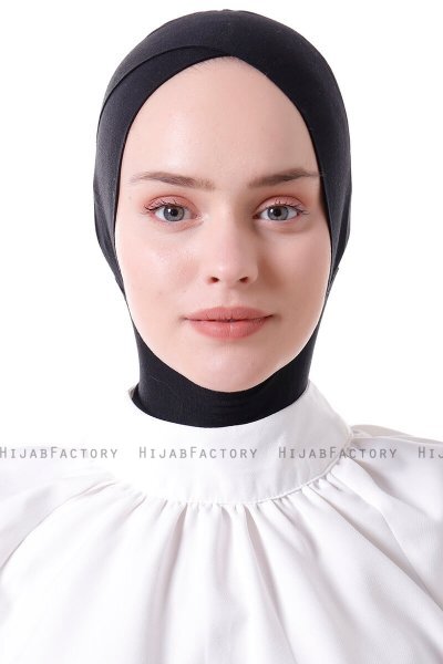 Elnara - Svart Cross Hijab Undersjal