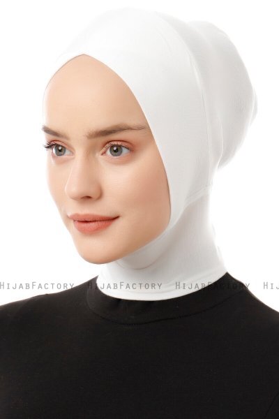 Elnara - Hvit Cross Hijab Undersjal