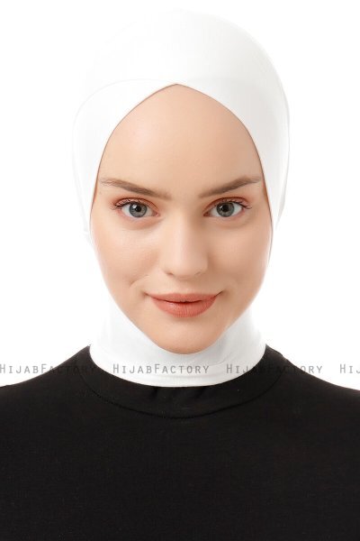 Elnara - Hvit Cross Hijab Undersjal