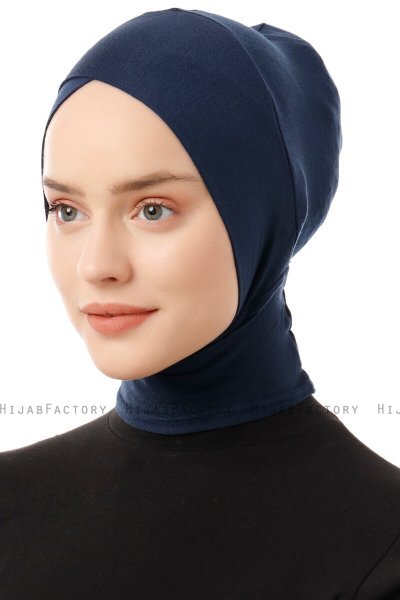 Elnara - Marineblå Cross Hijab Undersjal