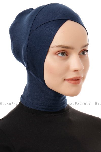Elnara - Marineblå Cross Hijab Undersjal