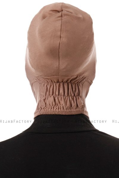 Elnara - Mørk Taupe Cross Hijab Undersjal