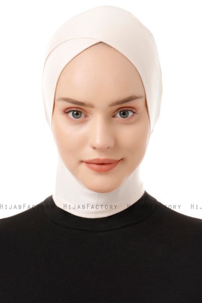 Elnara - Beige Cross Hijab Undersjal