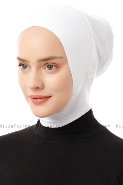 Elnara - Hvit Plain Hijab Undersjal