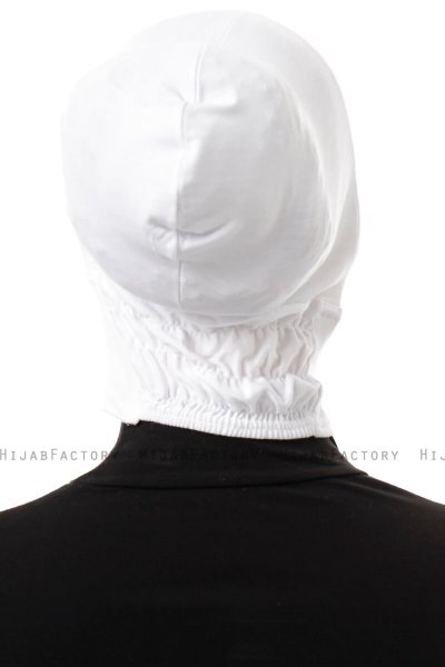 Elnara - Hvit Plain Hijab Undersjal