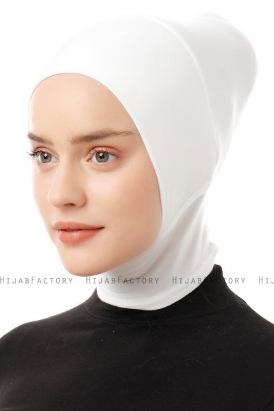 Elnara - Creme Plain Hijab Undersjal